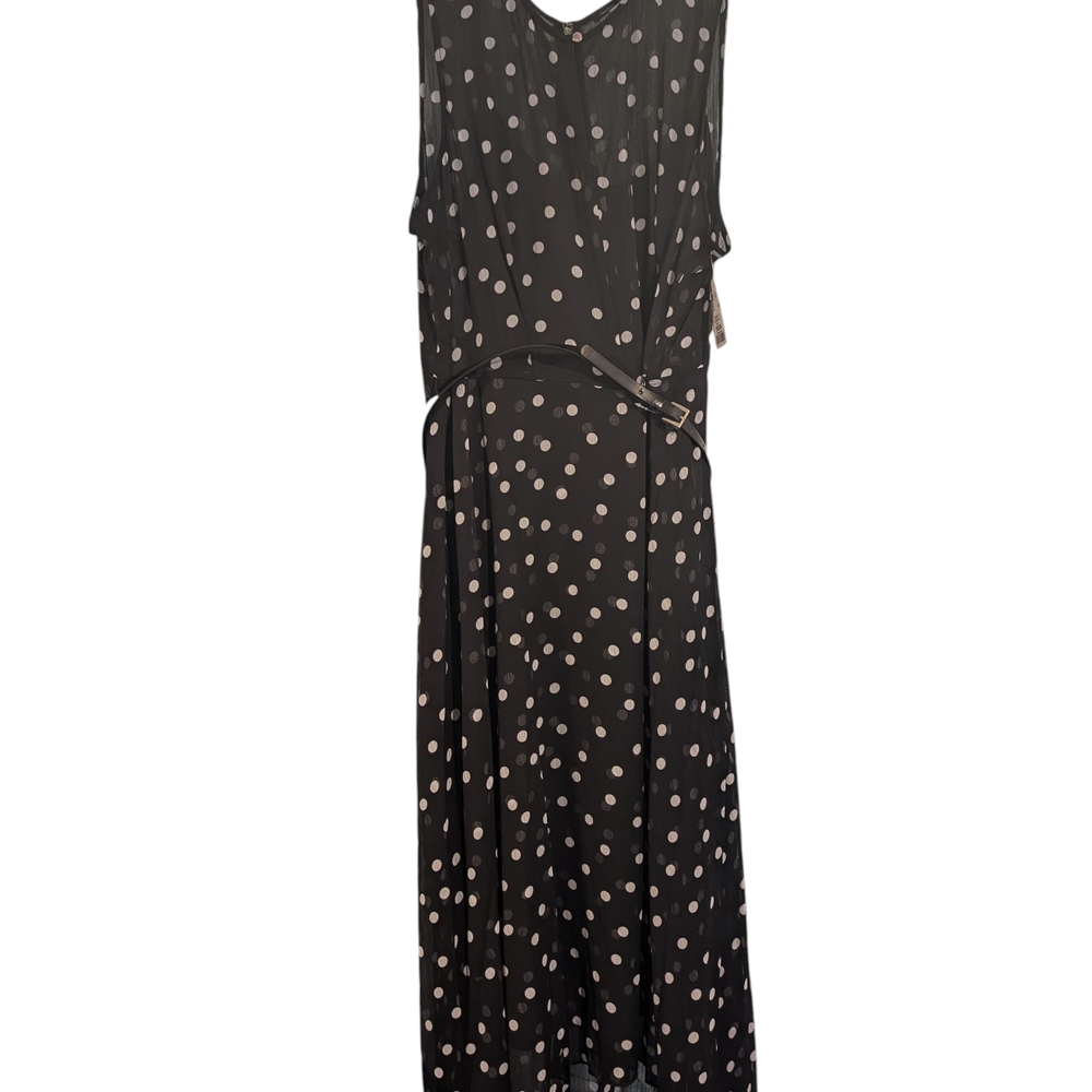 Tommy Hilfiger Black and White Polka Dot Maxi Dress